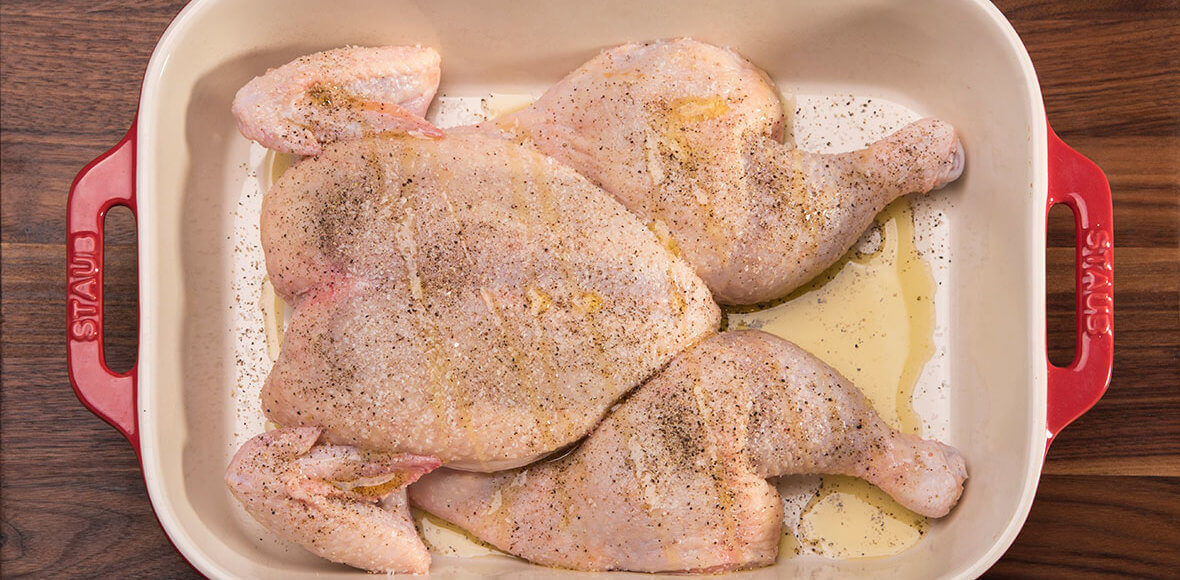 Comment préparer un poulet en crapaudine