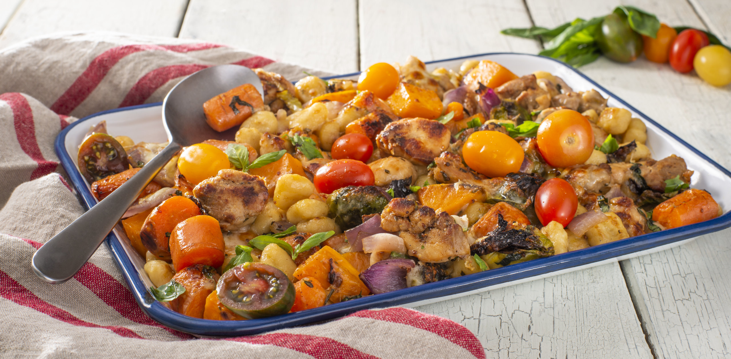 Gnocchis au poulet rôti sur la plaque Poulet.ca